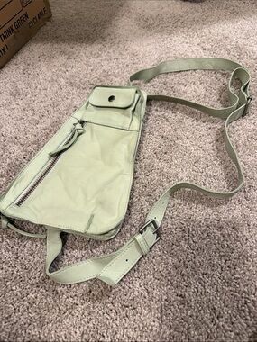 Free People Mint Green Crossbody Sling Bag